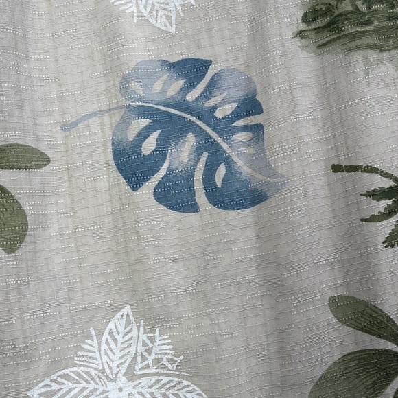 100% Silk (Washable) Men's XL Nautica Tropical‎ Print Beige Button Down Shirt - Picture 9 of 10